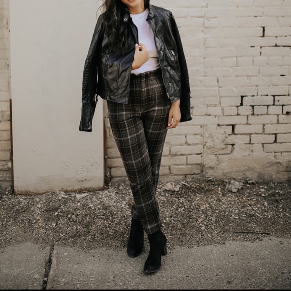 *SOLD* LUSH clothing Kira brown plaid trouser